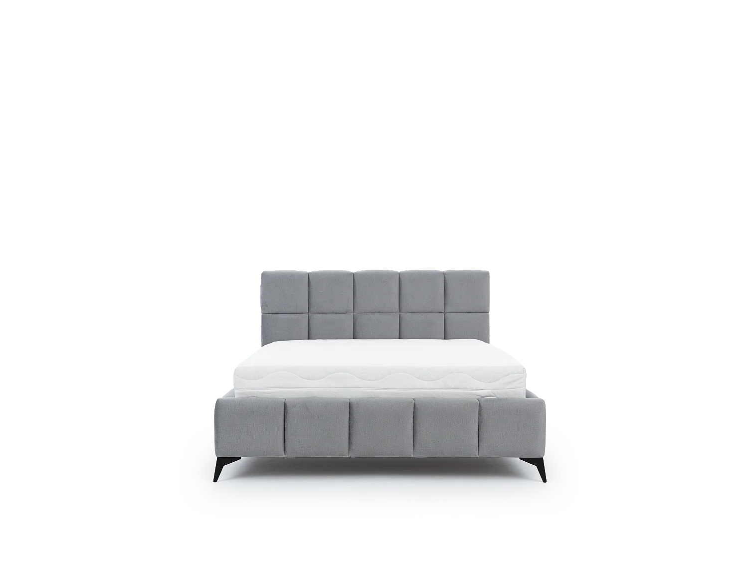 Bett Venus L (180x200)/Stoffbezug/inklusive Matratze/Grau