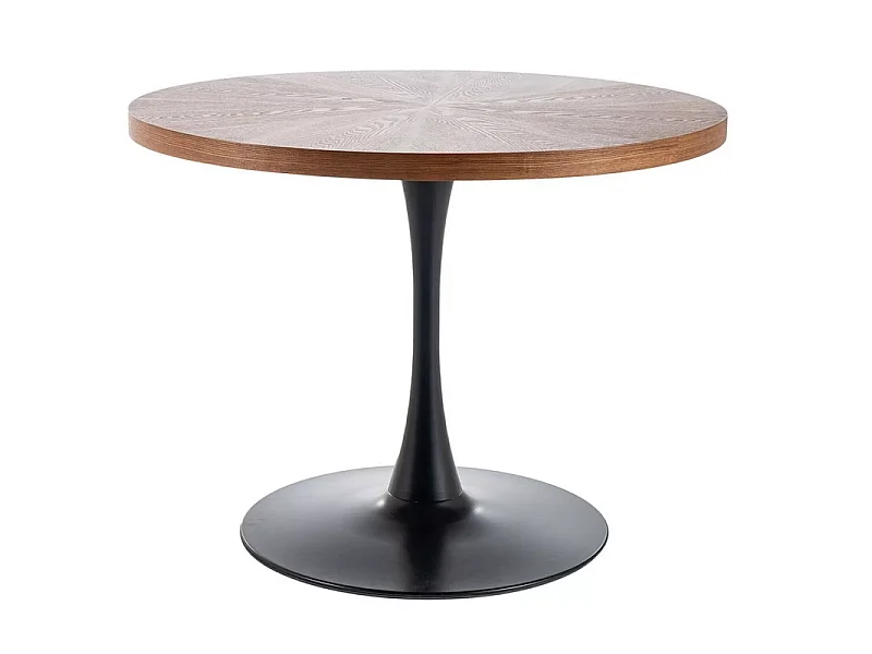 Table ronde "Amadeo" - Marron/Noir - D 100 x H 76 cm