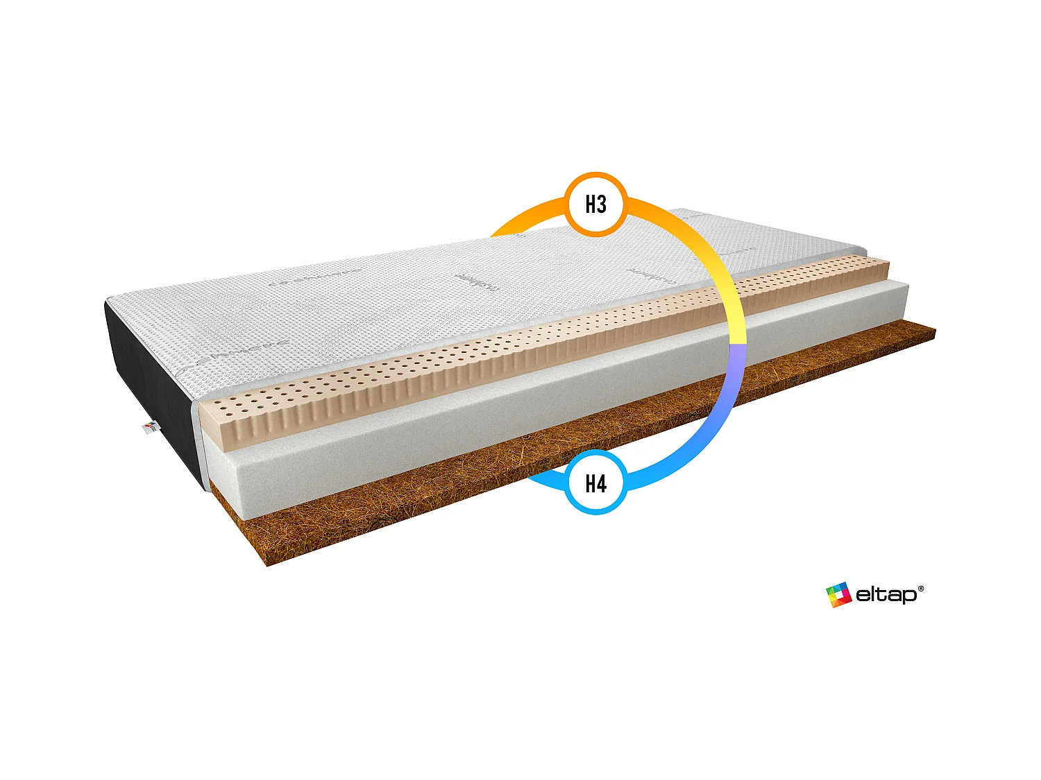 Lit Dario S (140x200)/Tissu/inclut Matelas/Beige