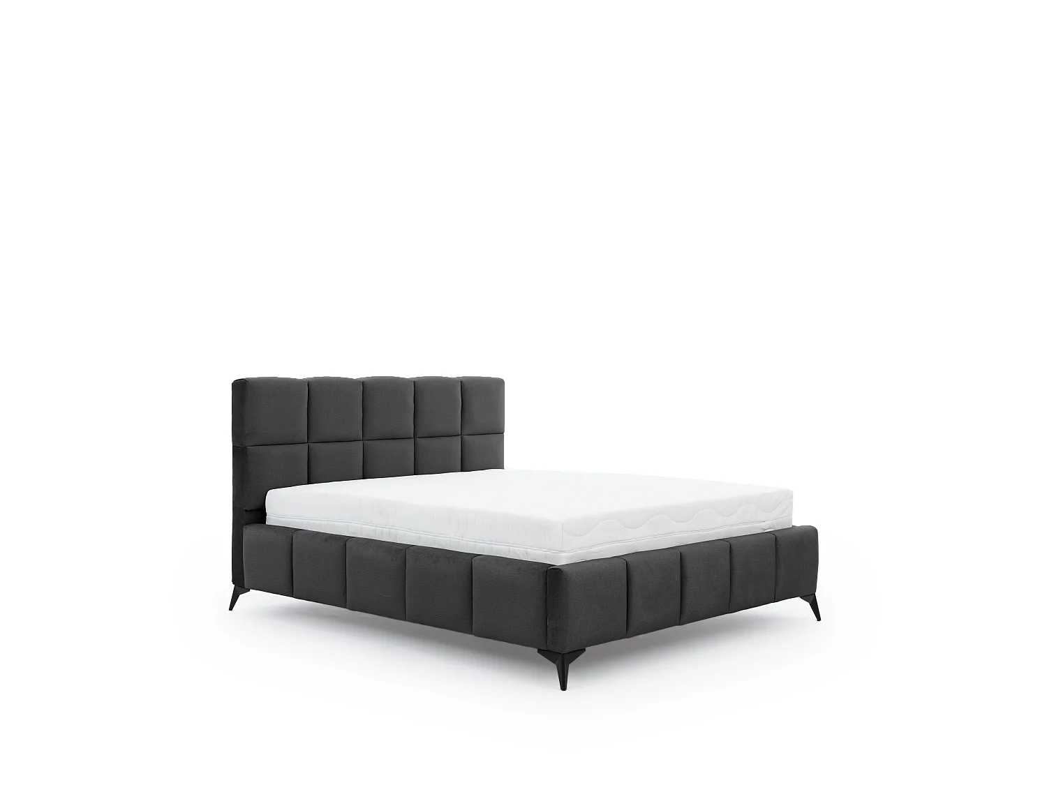 Letto Venus M (160x200)/Tessuto/incluso materasso/Antracite