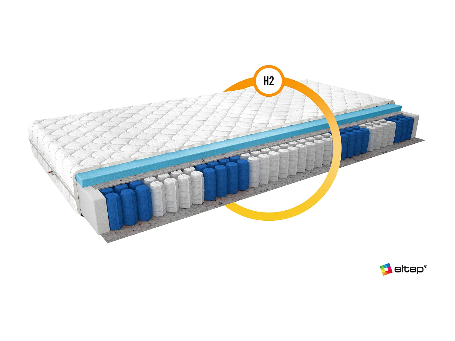 Matelas Calvin/140x200/Blanc