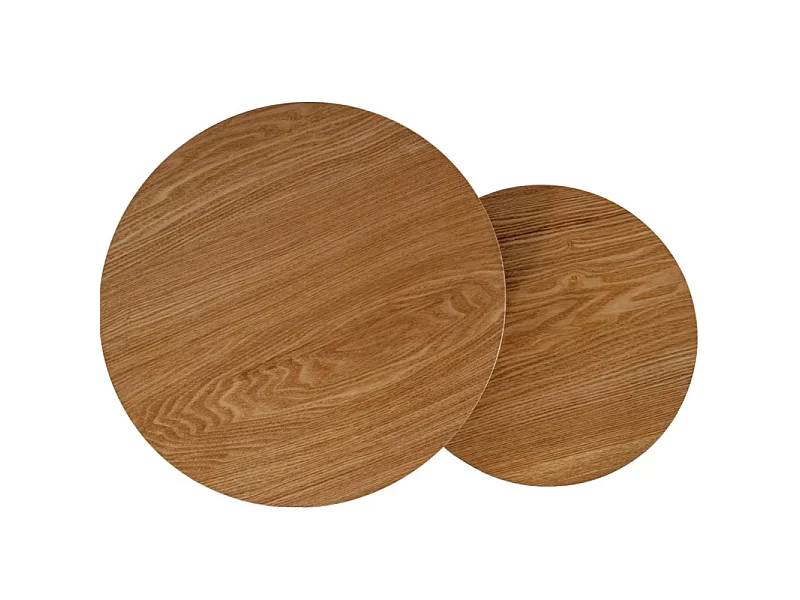 Zestaw 2 stolików kawowych AMARO dąb/czarny