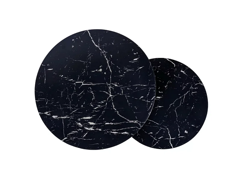 Zestaw 2 stolików kawowych AMARO czarny