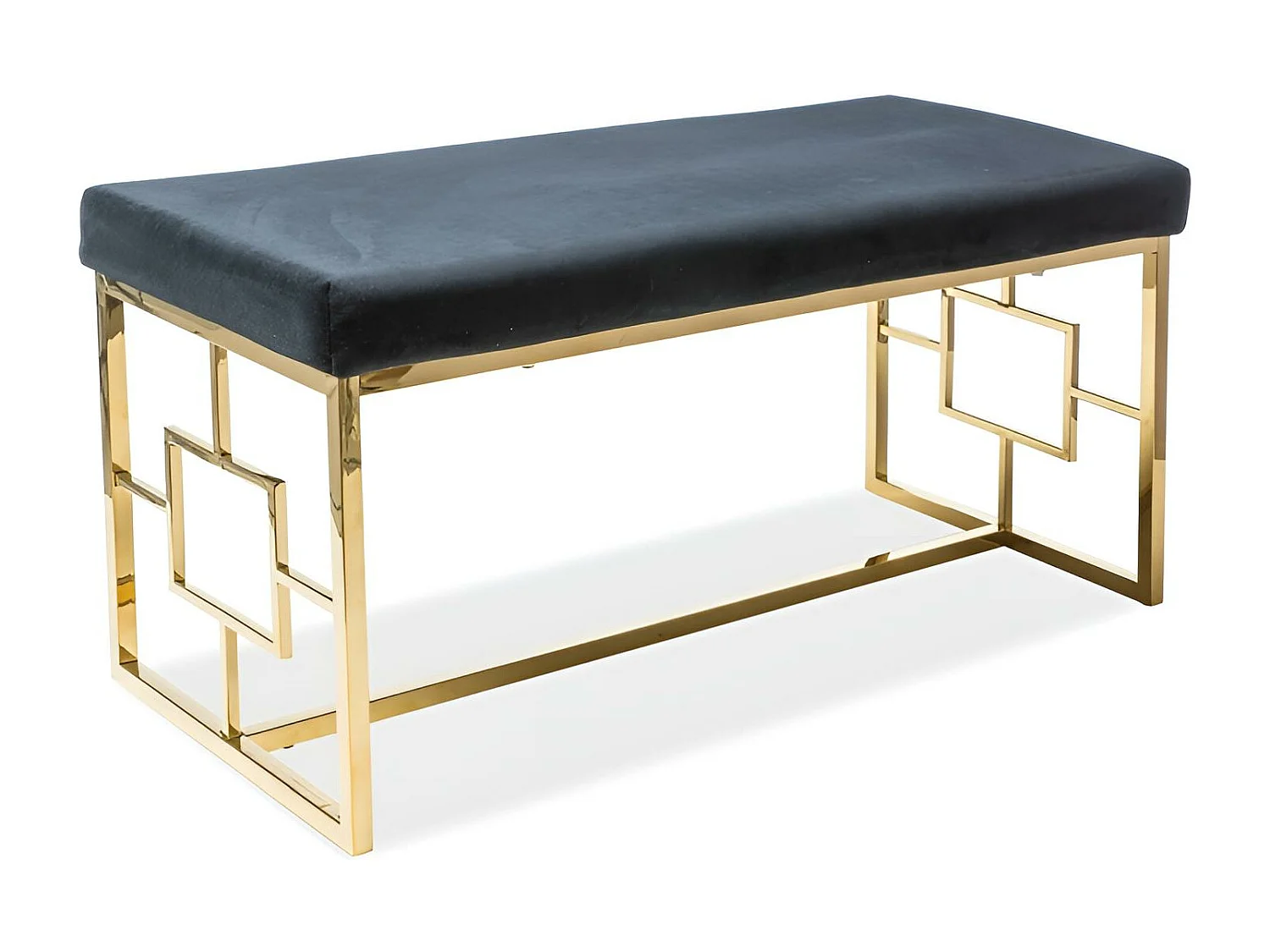 Sitzbank Nero/Stoffbezug/Schwarz&Gold