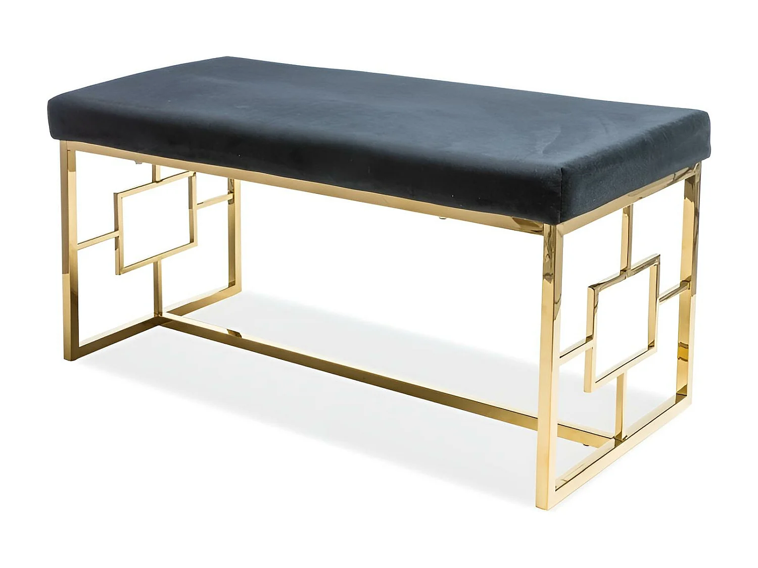 Sitzbank Nero/Stoffbezug/Schwarz&Gold