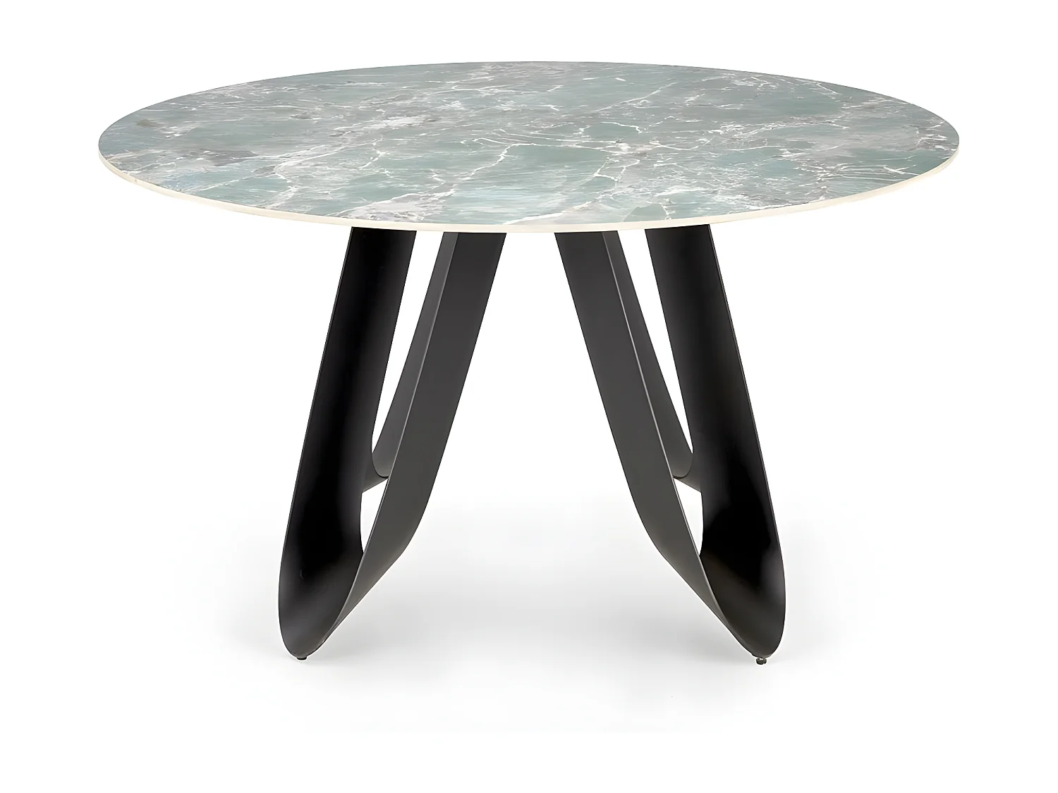 Table à manger Giovani/Fritté/Ronde/Vert et Noir