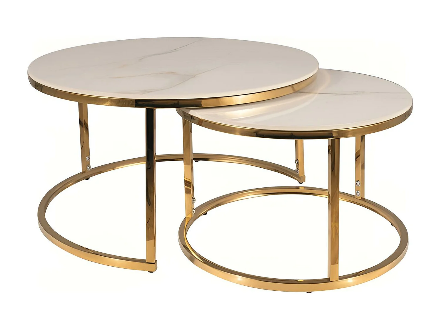 Couchtisch Set Portafino /Keramik/Gold