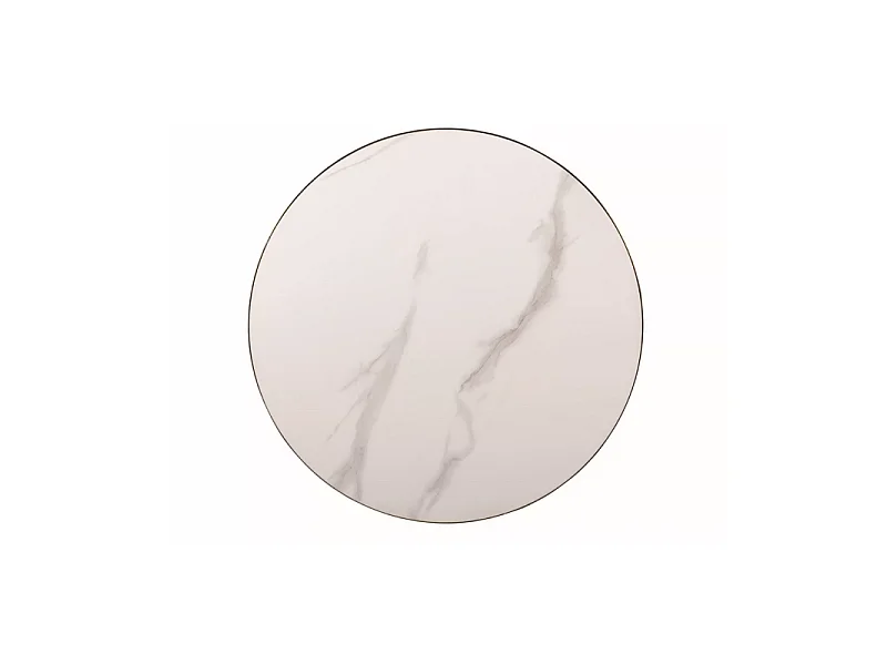 Ława ARIES 50x50 biały marmur/złota