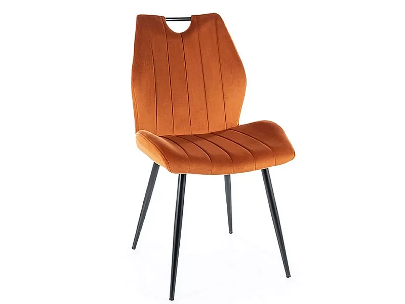 Krzesło tapicerowane ARCO VELVET cynamonowe