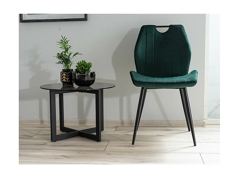 Krzesło tapicerowane ARCO VELVET zielone