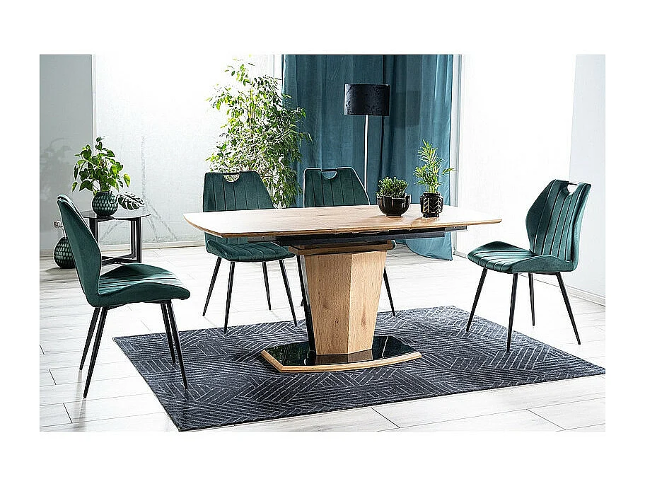 Krzesło tapicerowane ARCO VELVET zielone