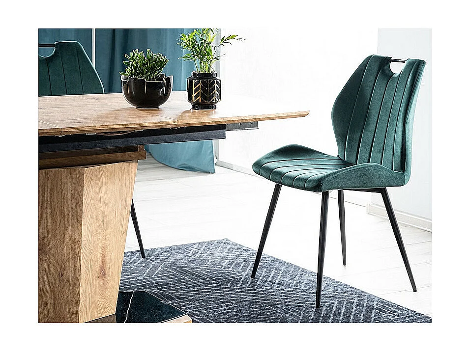 Krzesło tapicerowane ARCO VELVET zielone