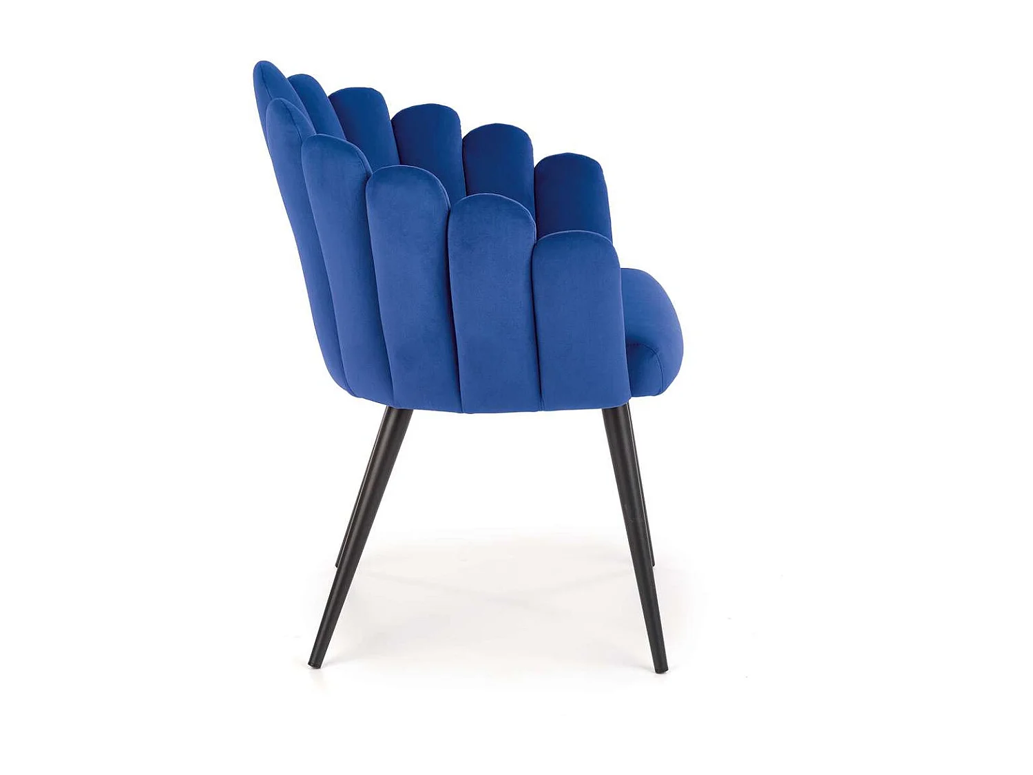 Stuhl K410/Samtstoff/Blau