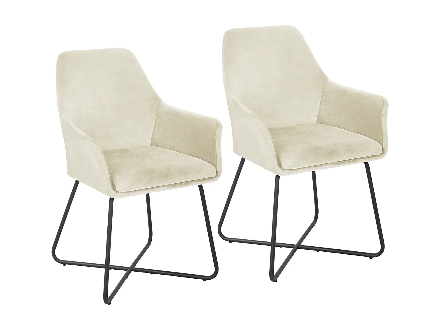 ESSZIMMERSTUHL JOSIE Dining 2er Set  Stoffbezug Weiß