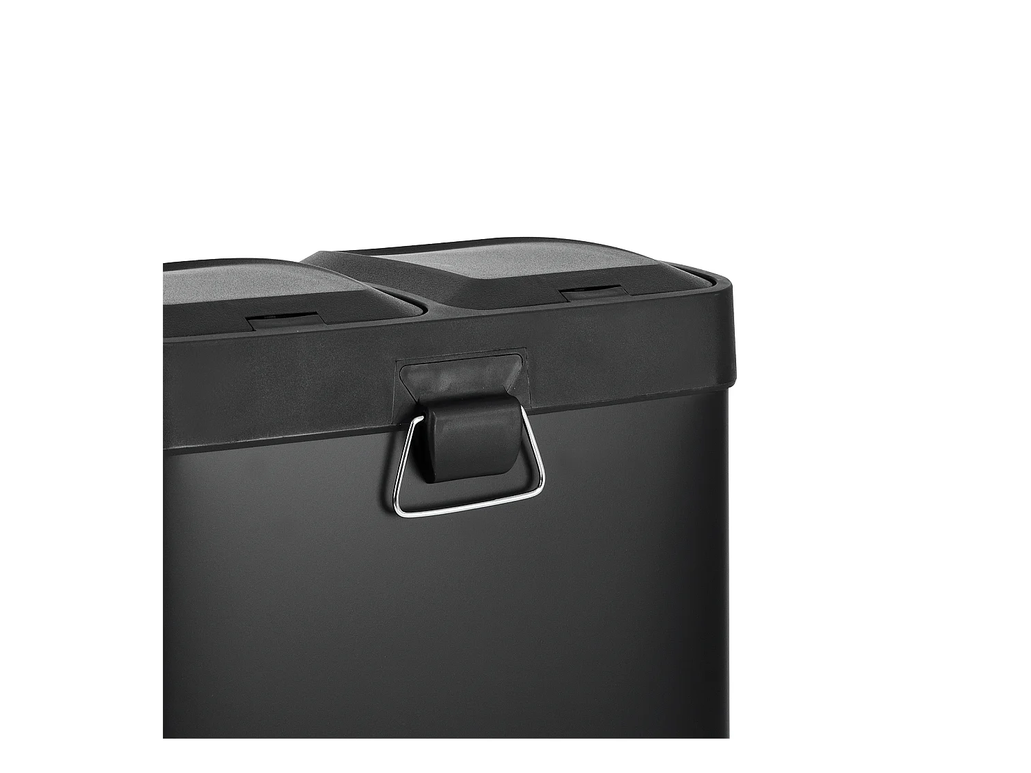 MÜLLEIMER TC2X15 30L 2x15 Treteimer Papierkorb Mülltrennung Schwarz