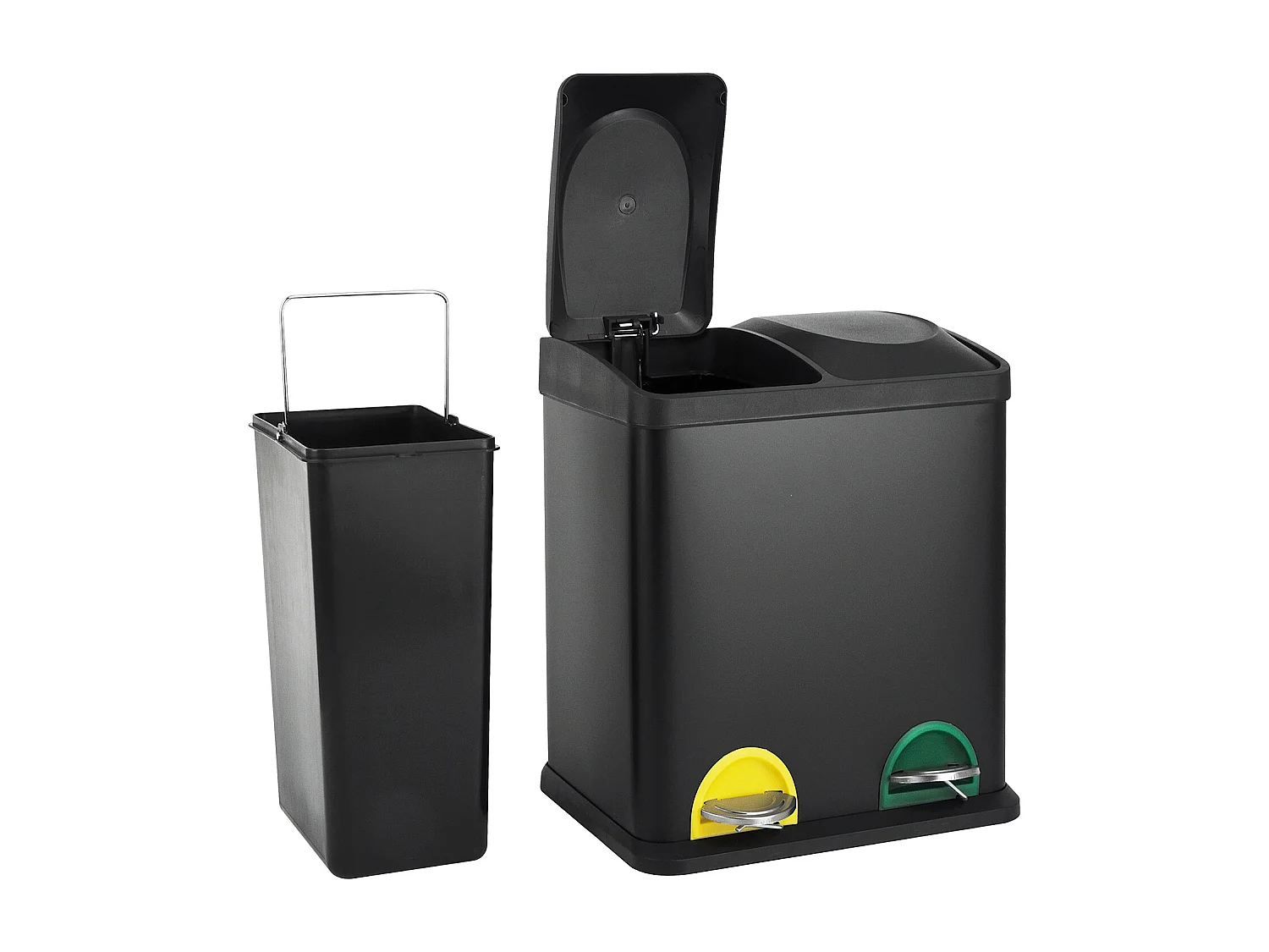 Poubelle 30 litres 2x15 à pédale