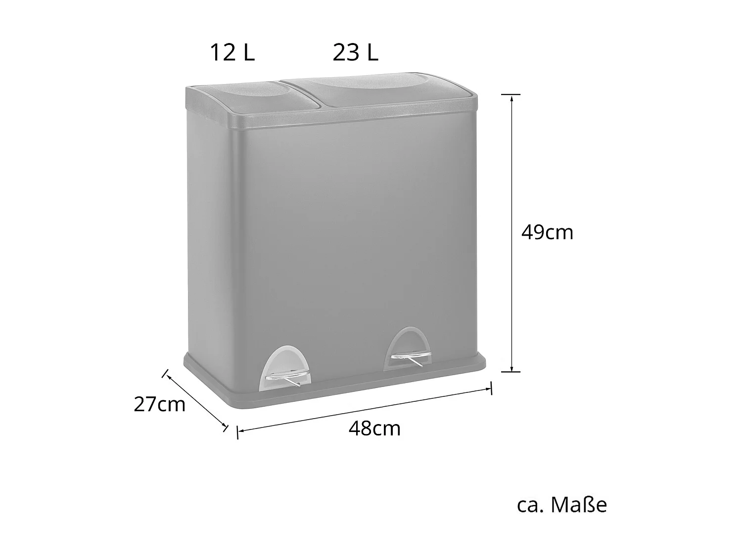 Poubelle de tri (12l + 23l)