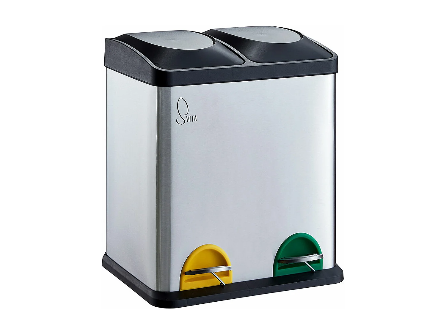 Poubelle 30 litres 2x15 à pédale