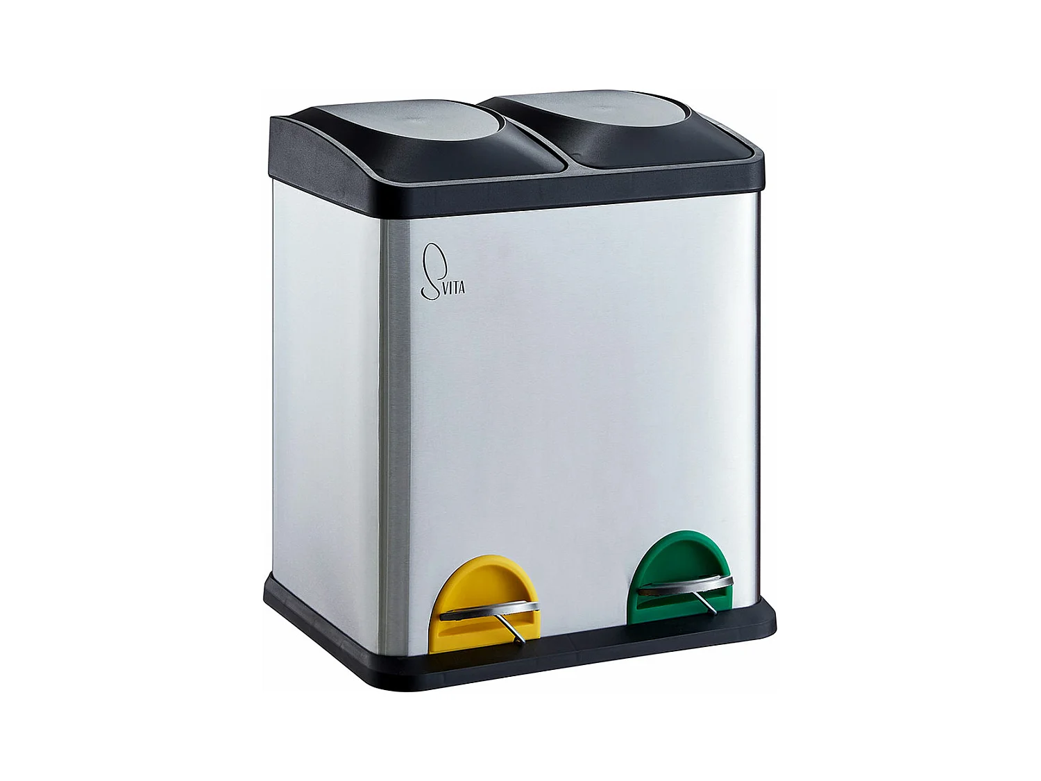 Poubelle 30 litres 2x15 à pédale