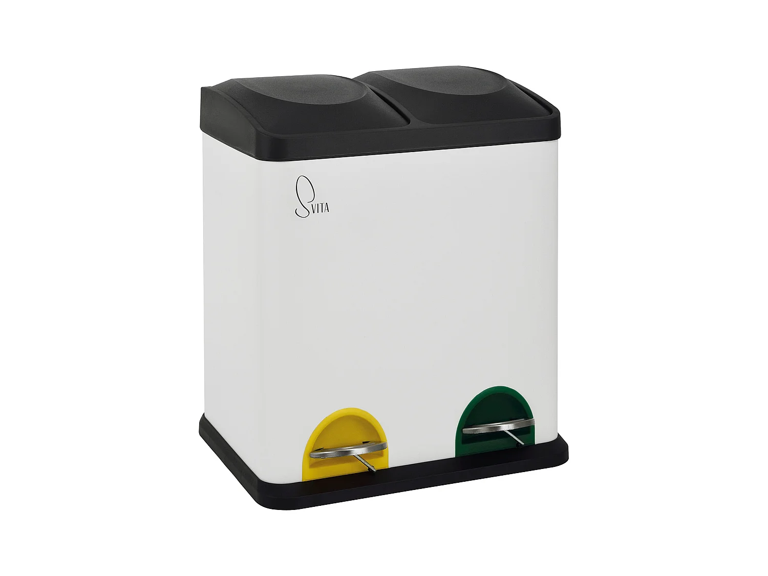 Poubelle 30 litres 2x15 à pédale
