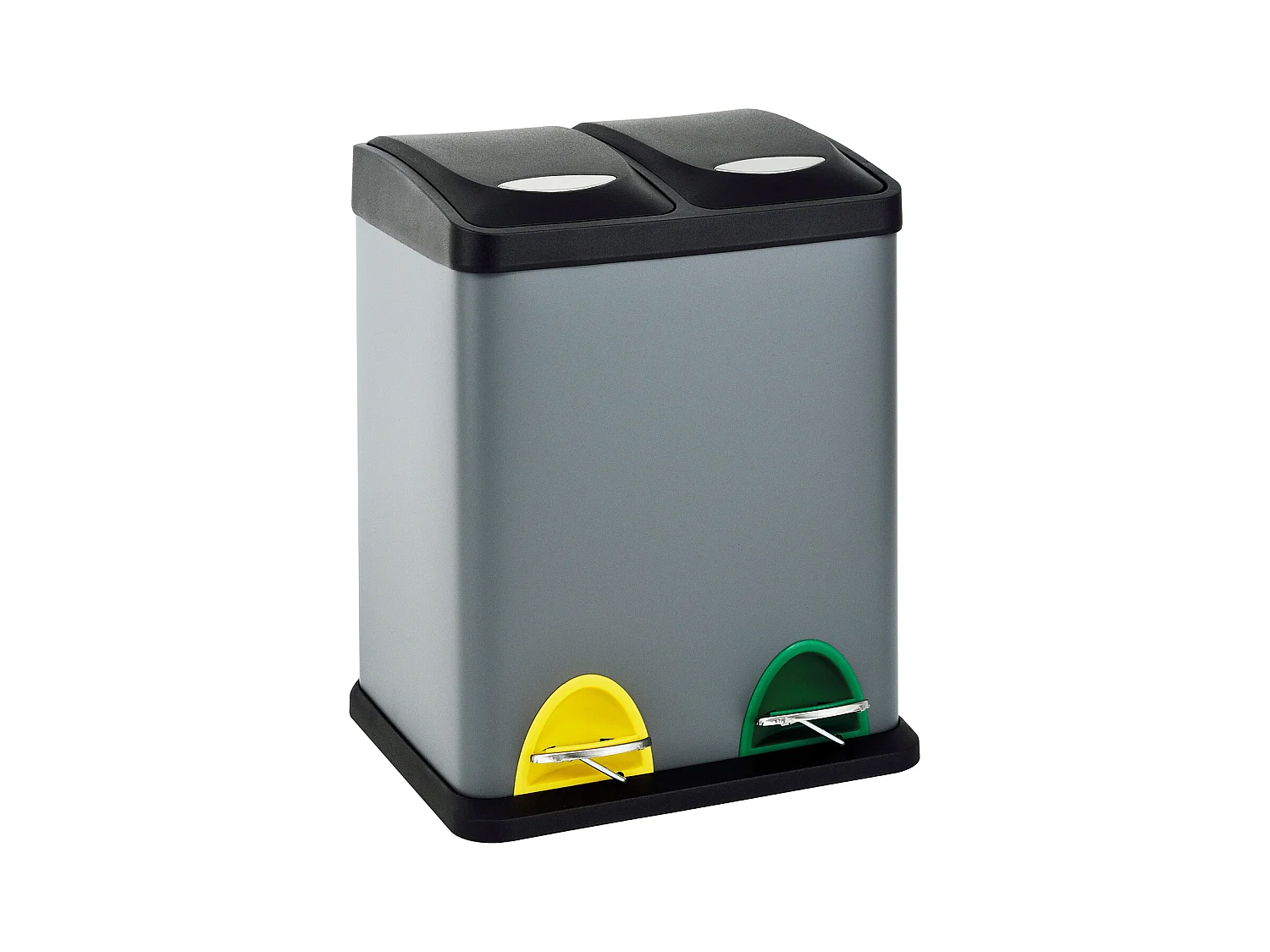 Poubelle de tri 2x8L en inox