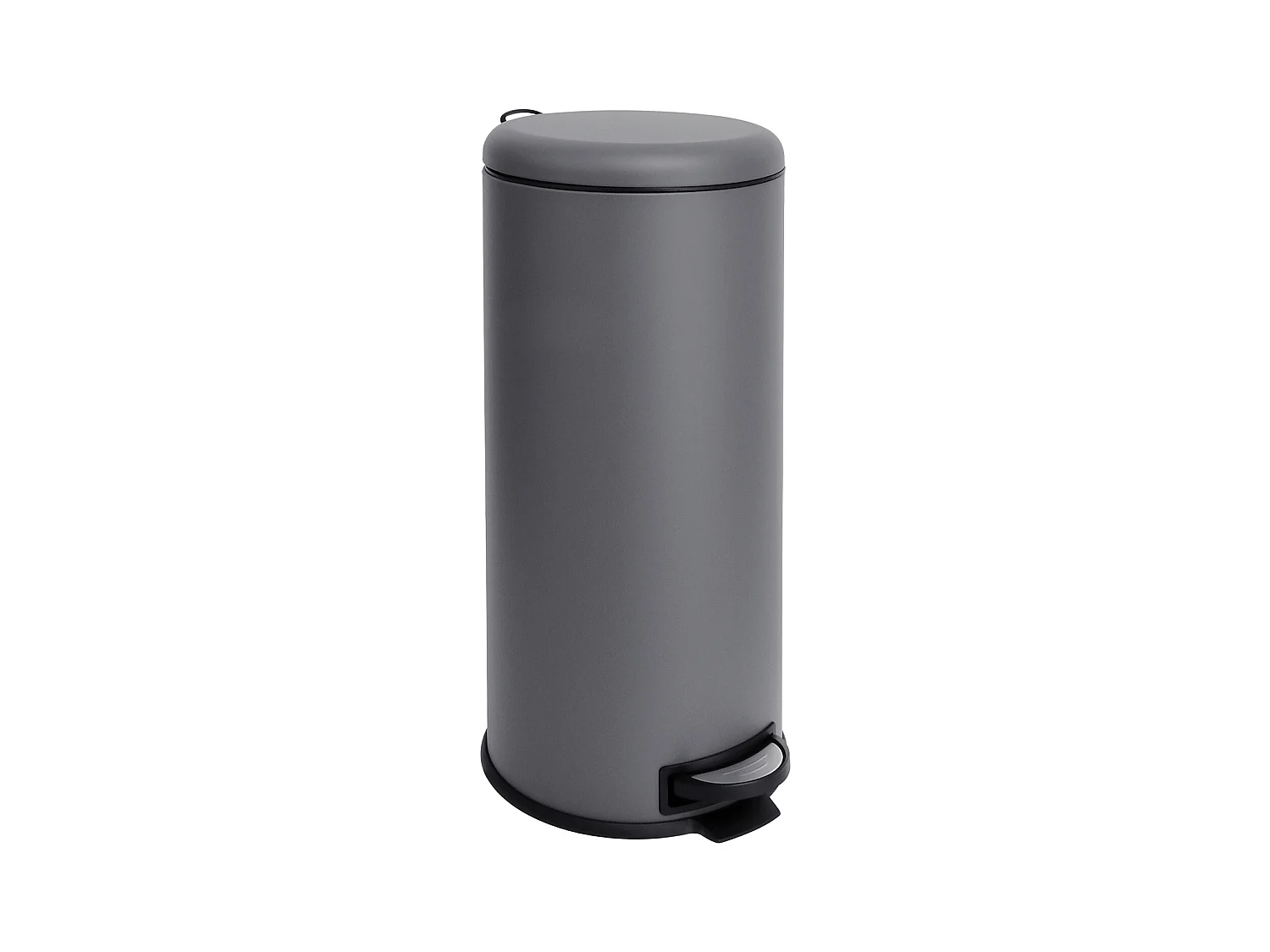 SVITA T30 Poubelle grise 30Litres en inox Poubelle à pédale Poubelle à déchets