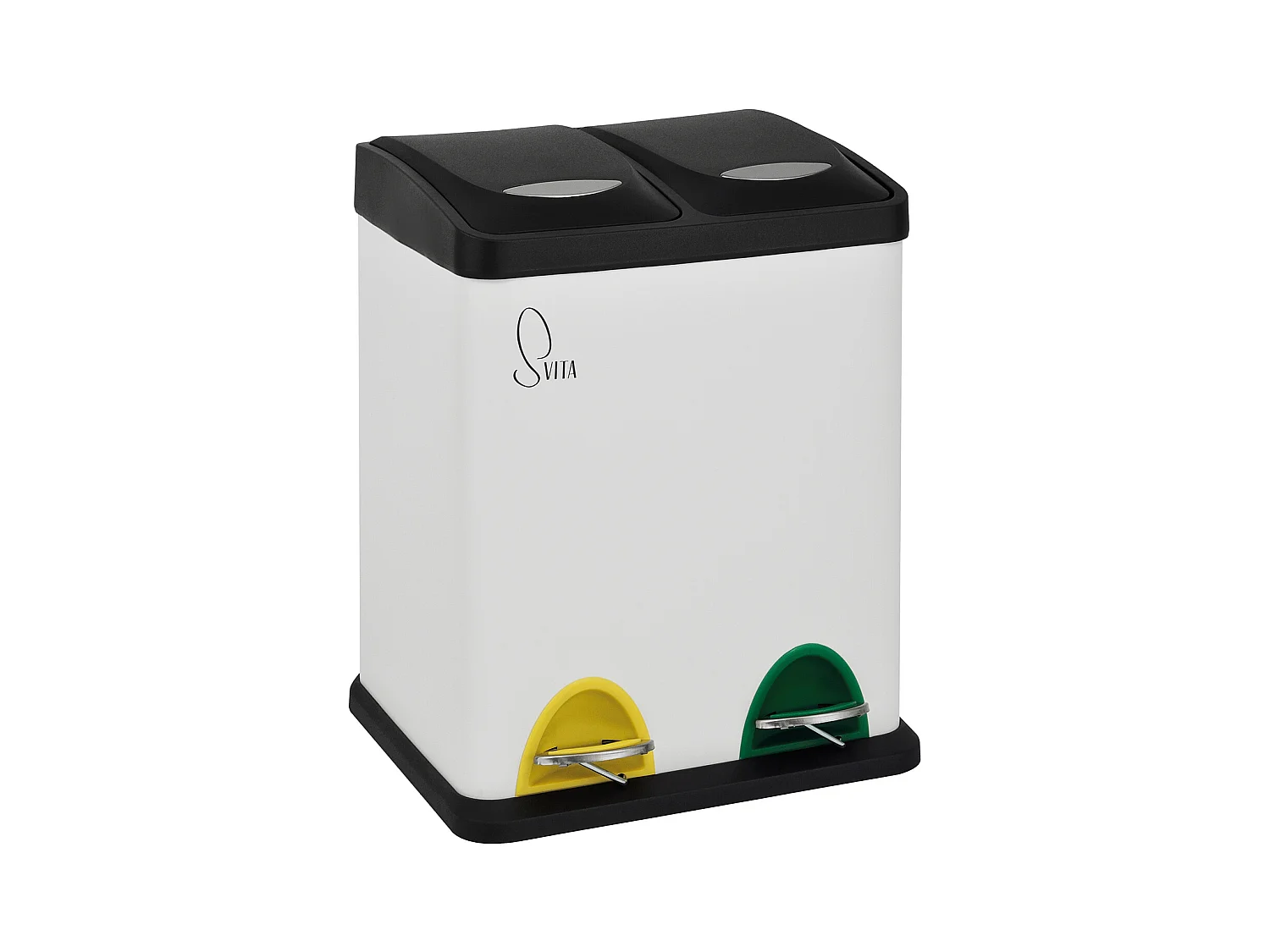 Poubelle de tri 2x8L en inox