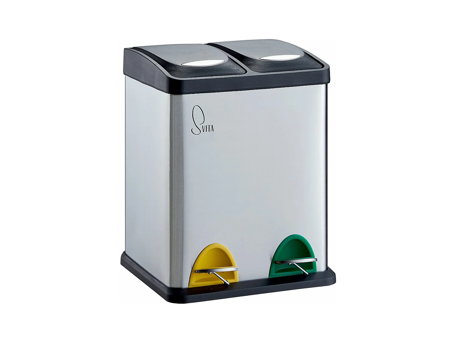 Poubelle de tri 2x8L en inox
