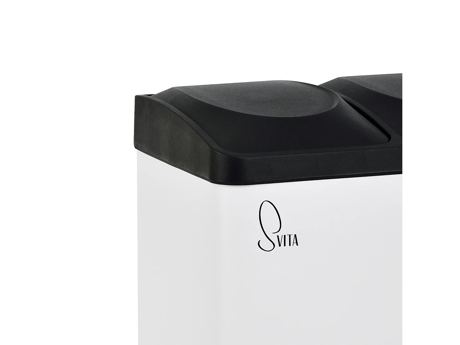 MÜLLEIMER TC2X20 Küchen-Eimer 40Liter Fassungsvermögen 2x20L Abfalleimer 2er-Mülleimer Weiß