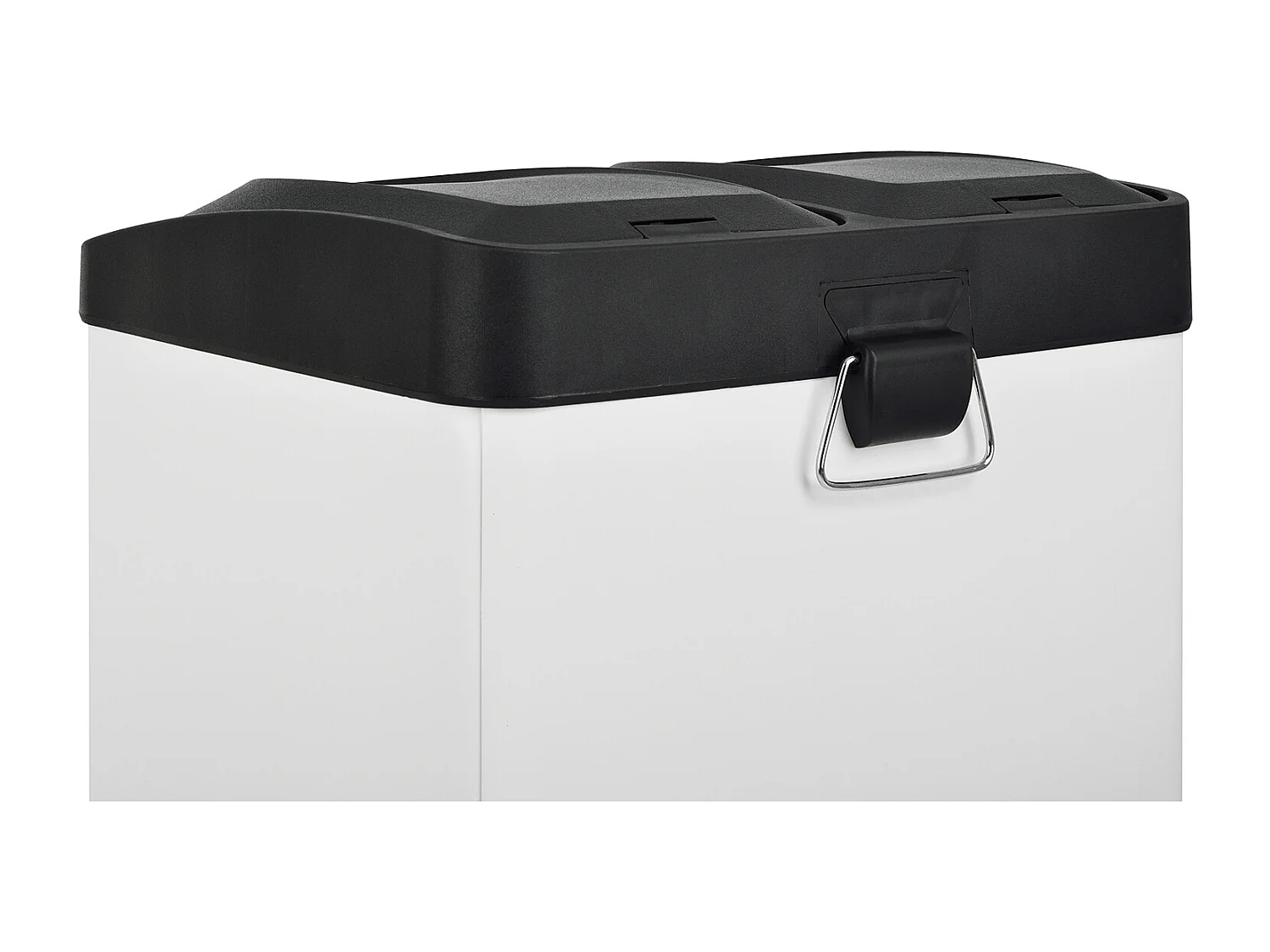 MÜLLEIMER TC2X20 Küchen-Eimer 40Liter Fassungsvermögen 2x20L Abfalleimer 2er-Mülleimer Weiß