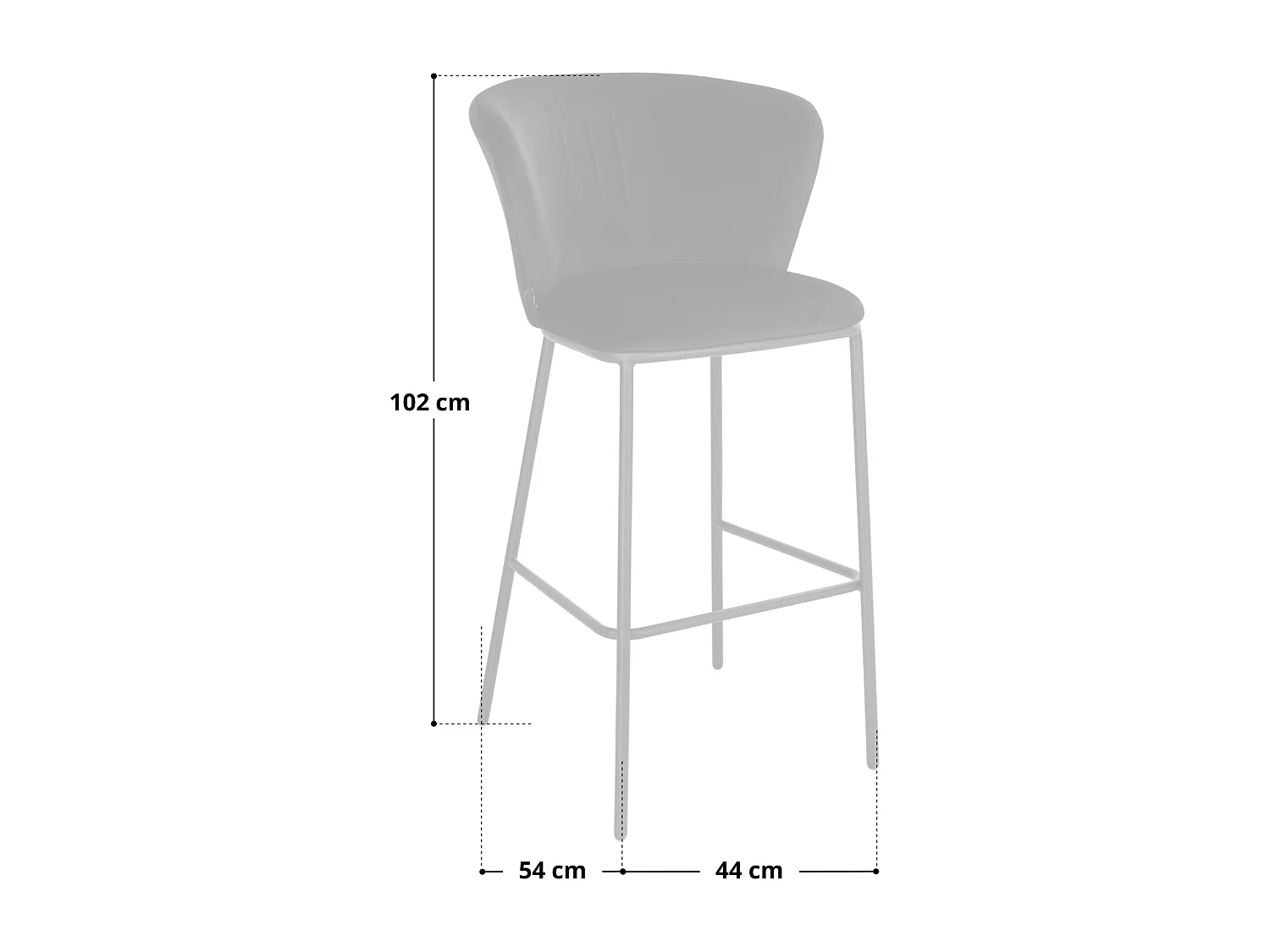 Lot de 2 tabourets de bar