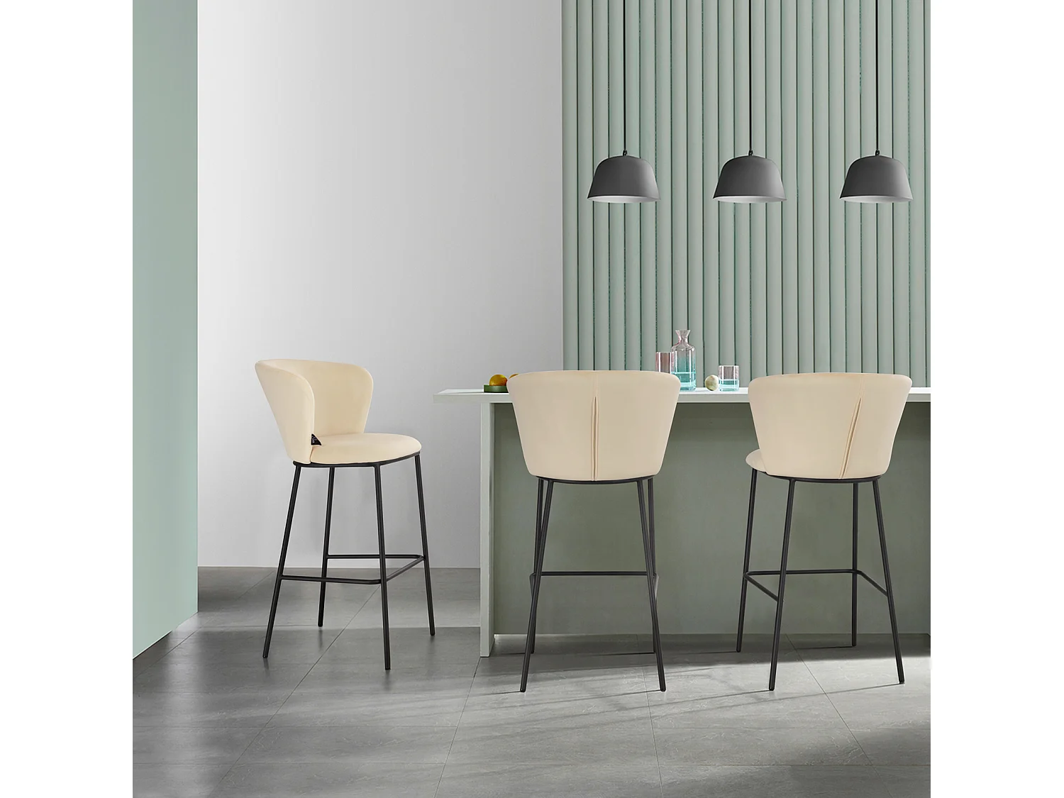 Lot de 2 tabourets de bar