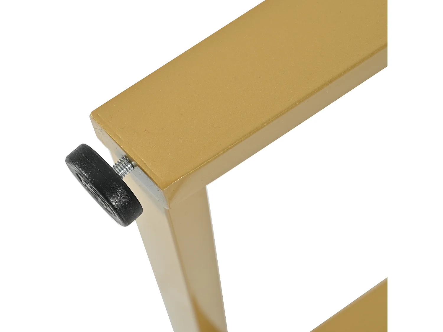 Table à manger 6 couverts en motif marbre - MDF + pièds en métal doré - blanc