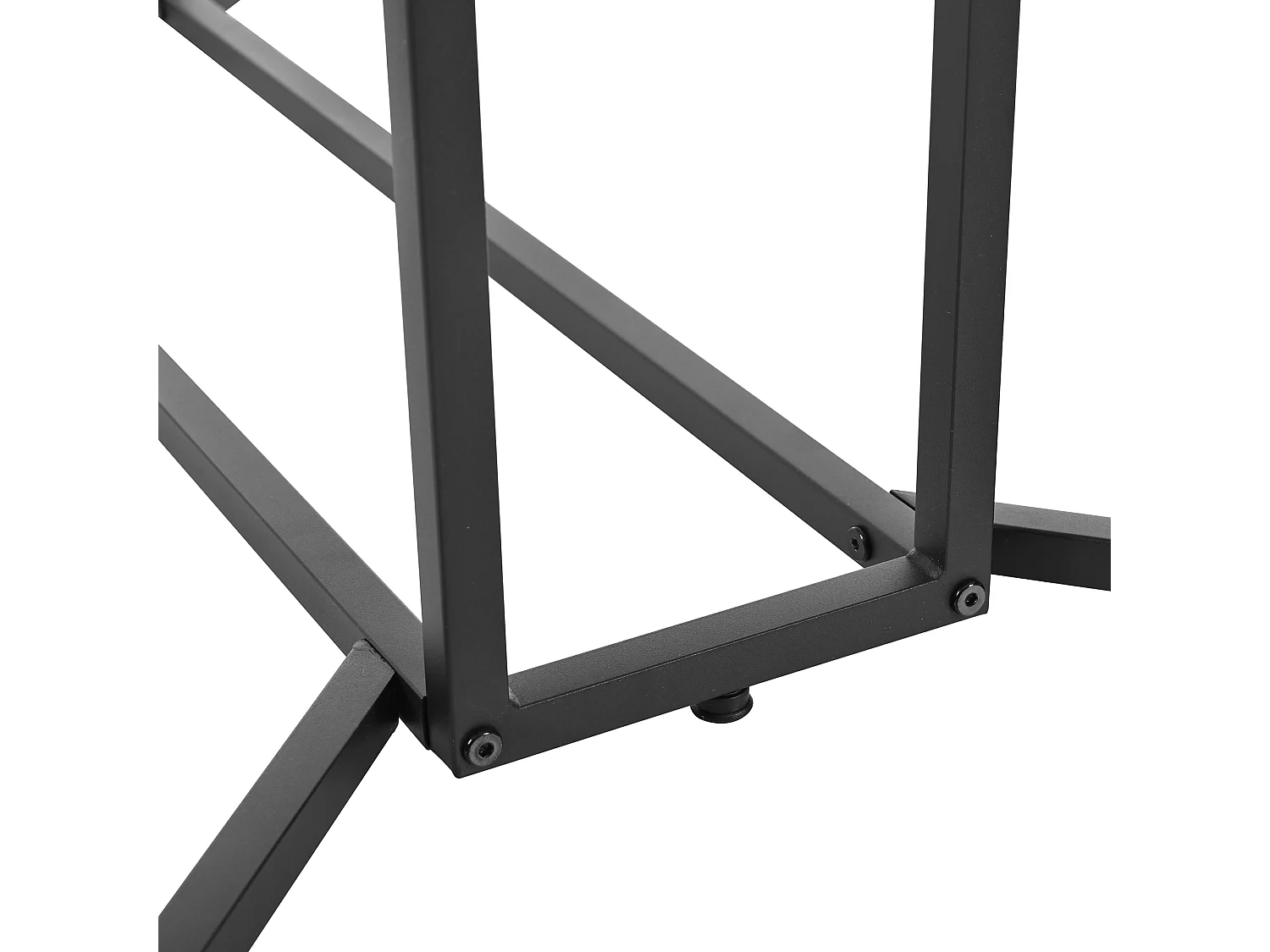 Table à manger 6 couverts en motif marbre - MDF + pièds en métal noir - blanc