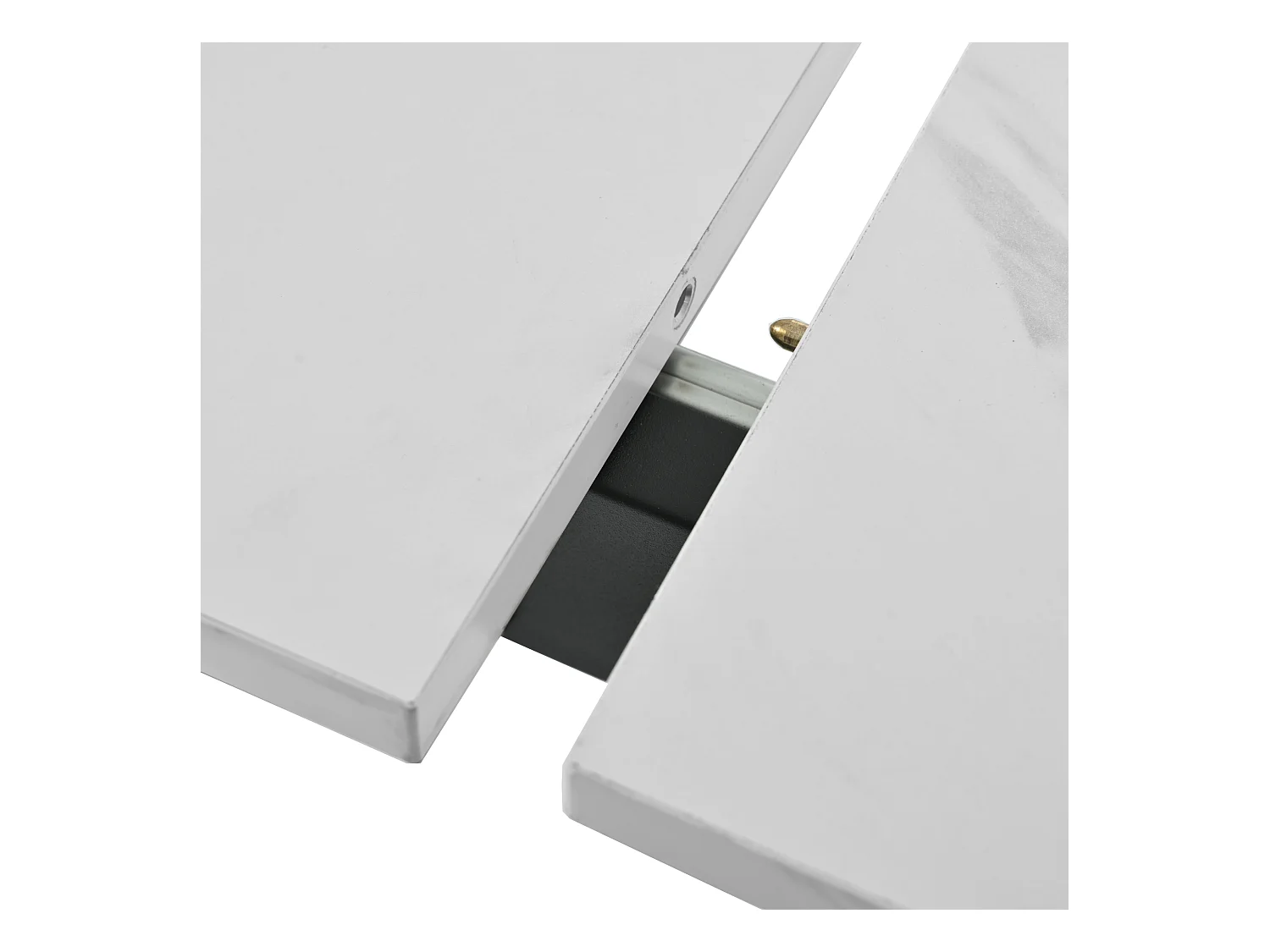 Uitschuifbare eettafel voor 4 tot 8 couverts in MDF en metaal - Wit en zwart