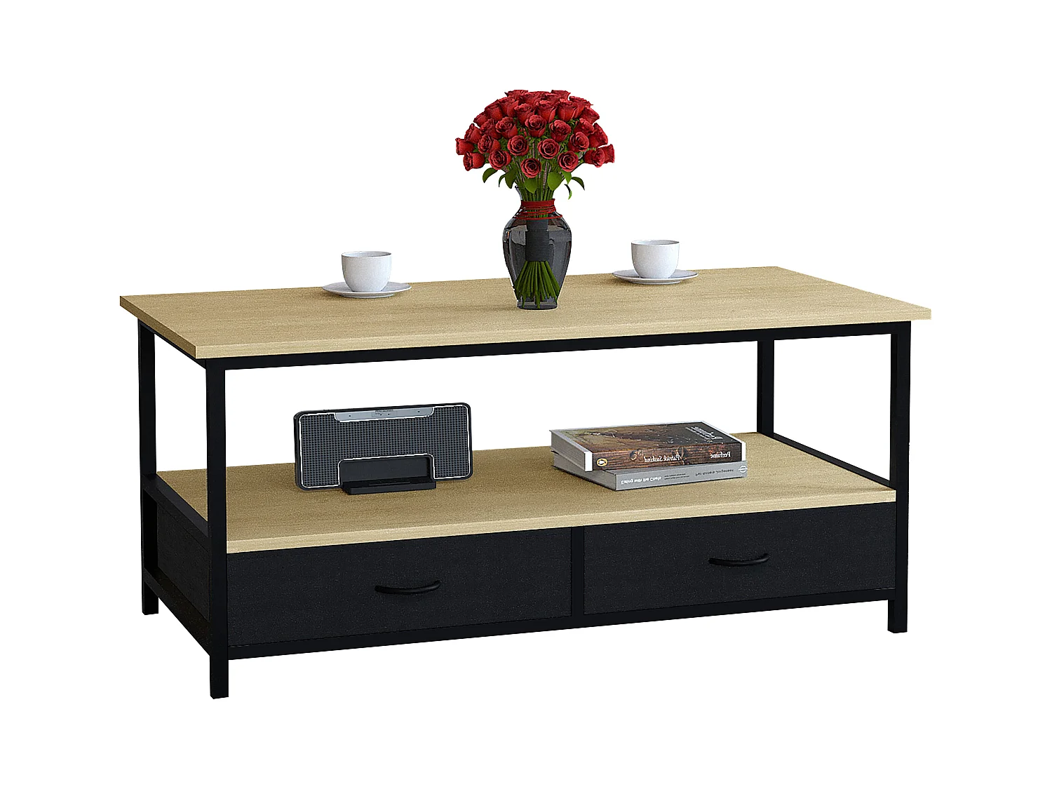Side table & coffee table Flonila Honey oak H. 45 x W. 100 x D. 50 cm
