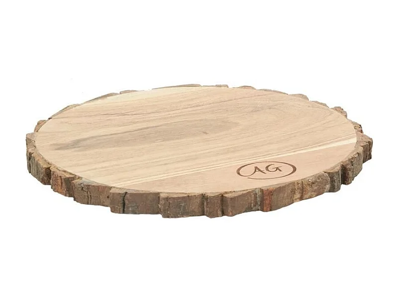 Dessous de plat en acacia avec écorce