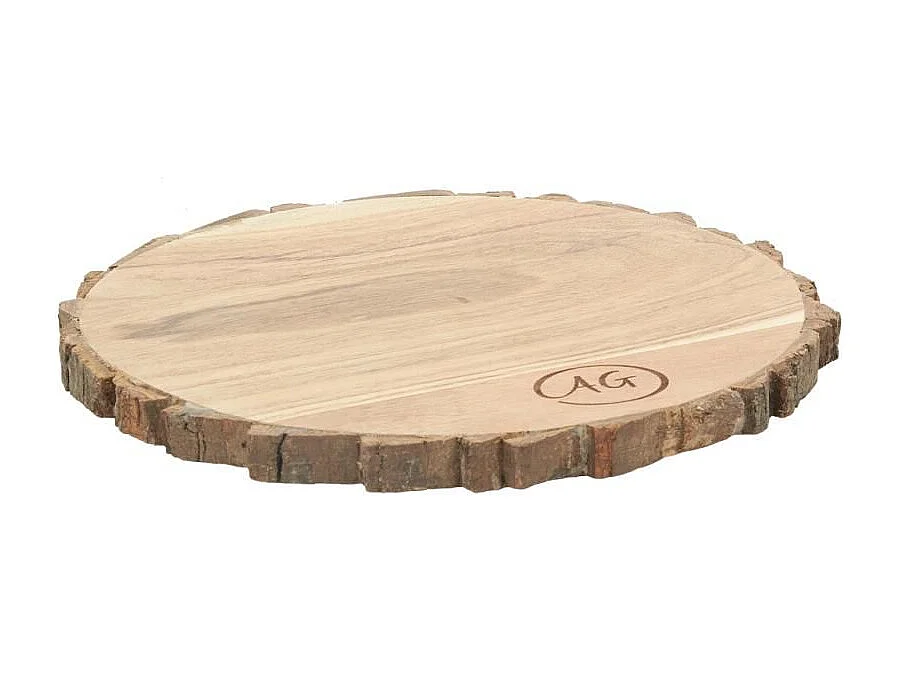 Dessous de plat en acacia avec écorce