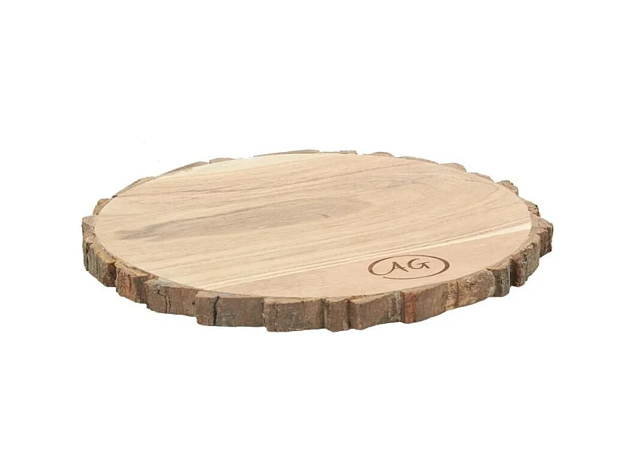 Dessous de plat en acacia avec écorce
