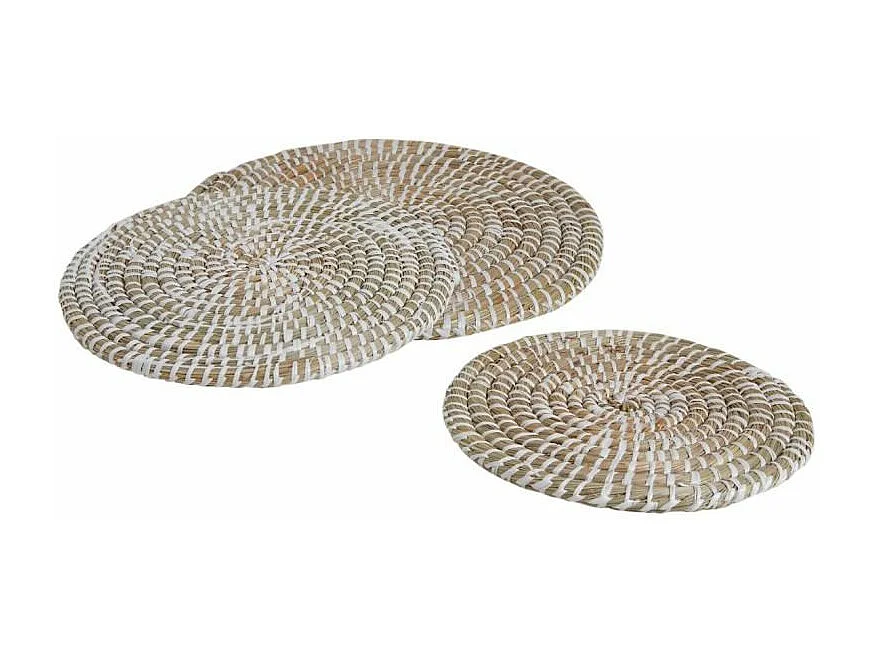Dessous de plat en joncn (lot de 3)