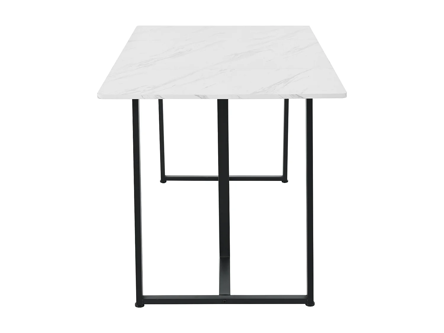 Ensemble table avec 4 chaises en velours - MDF + métal - gris