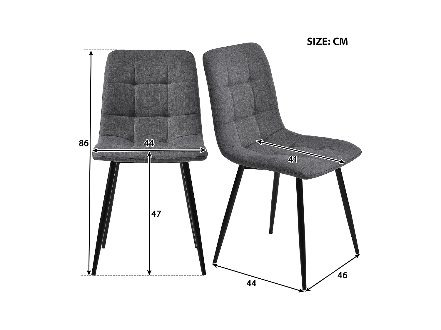 Tafelset + 4 linnen stoelen - goud metalen poten - grijs en wit