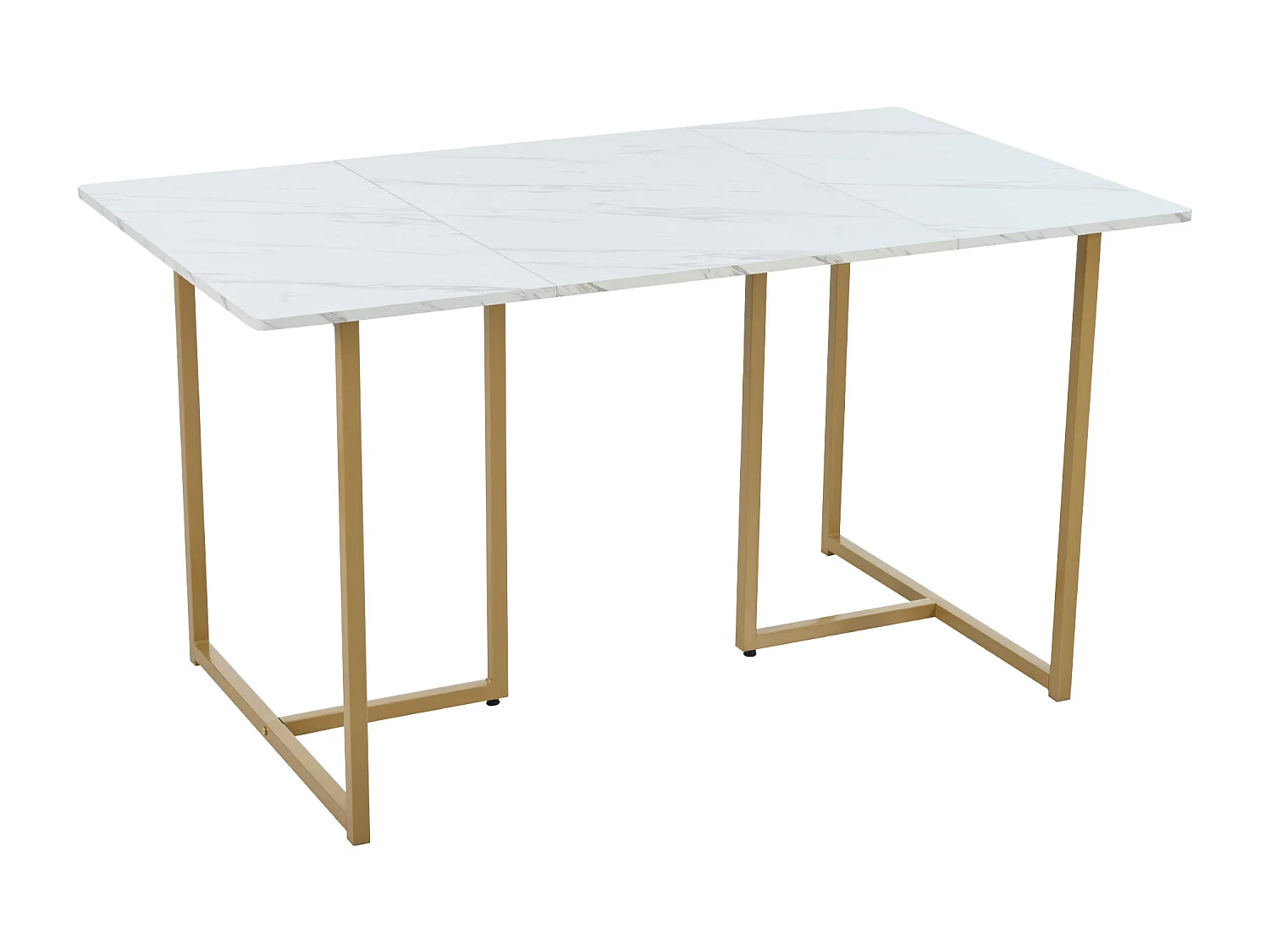 Ensemble table à manger 140 x 80 x 75 cm avec 4 chaises en velours - Bois MDF et métal doré - Gris
