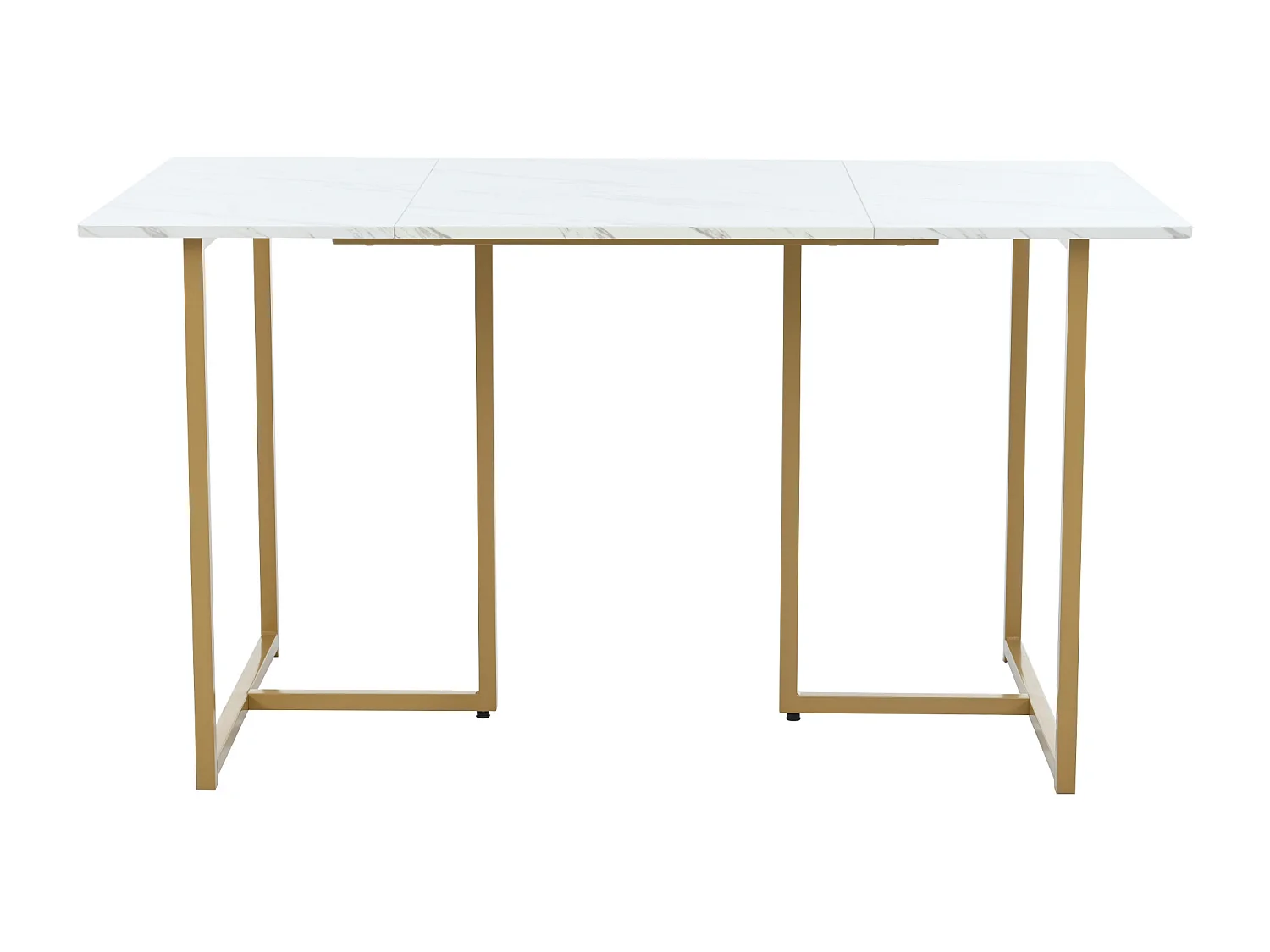 Ensemble table à manger 140 x 80 x 75 cm avec 4 chaises en velours - Bois MDF et métal doré - Gris
