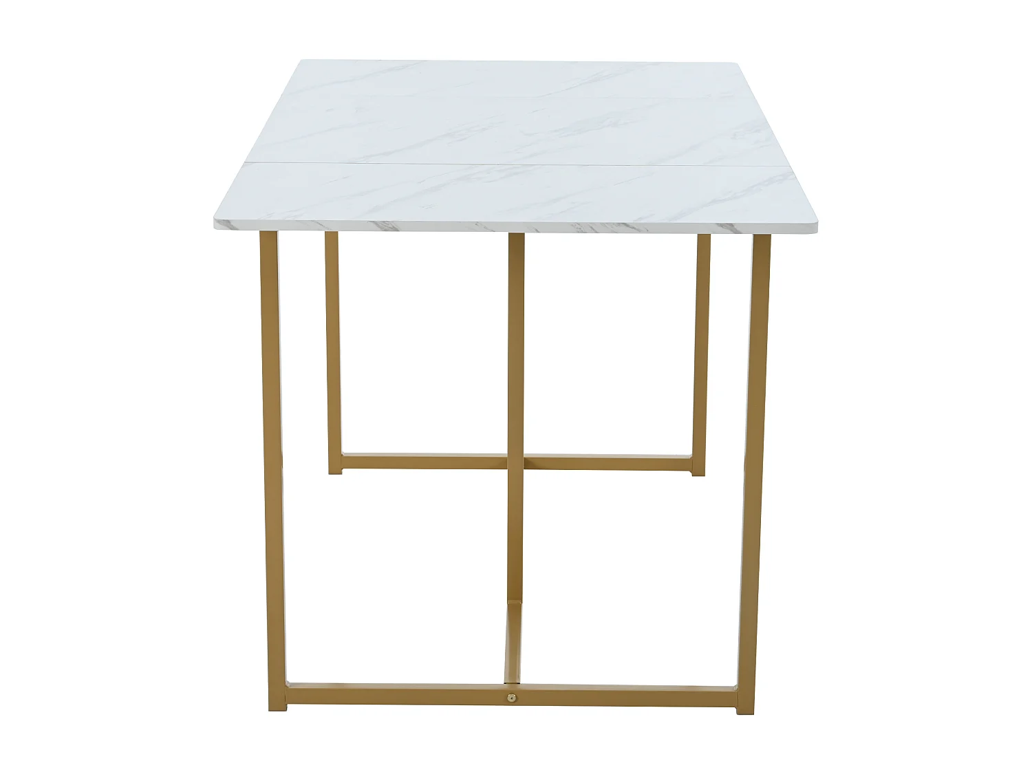 Ensemble table à manger 140 x 80 x 75 cm avec 4 chaises en velours - Bois MDF et métal doré - Gris
