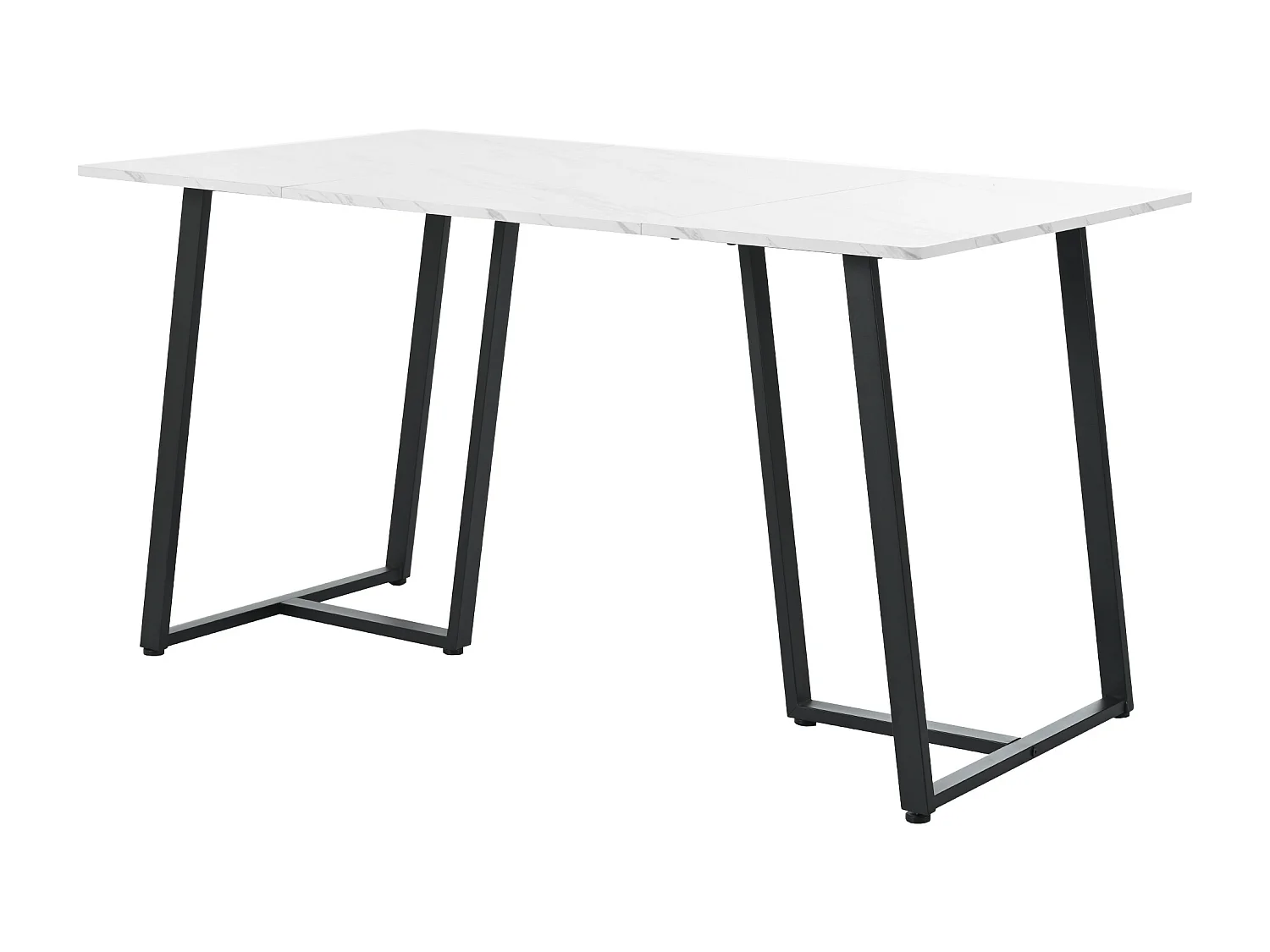 Ensemble table avec 4 chaises en velours - MDF + métal - noir