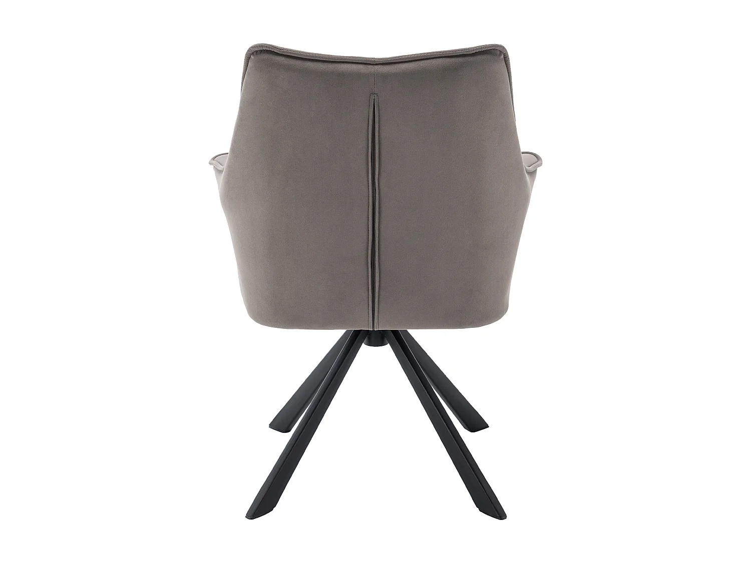 Lot de 4 chaises de salle à manger en velours - pivoter à 360° - pieds en métal - couleur café