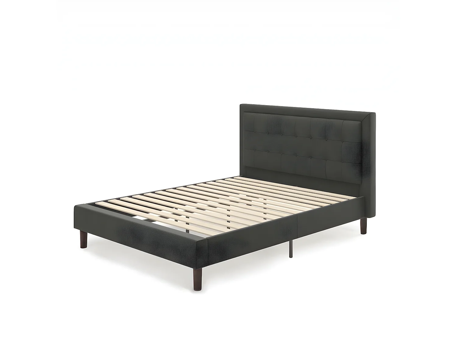 Zinus Dachelle bett 180x200cm - Höhe 31cm - Gepolstertes plattform bettgestell - Dunkelgrau
