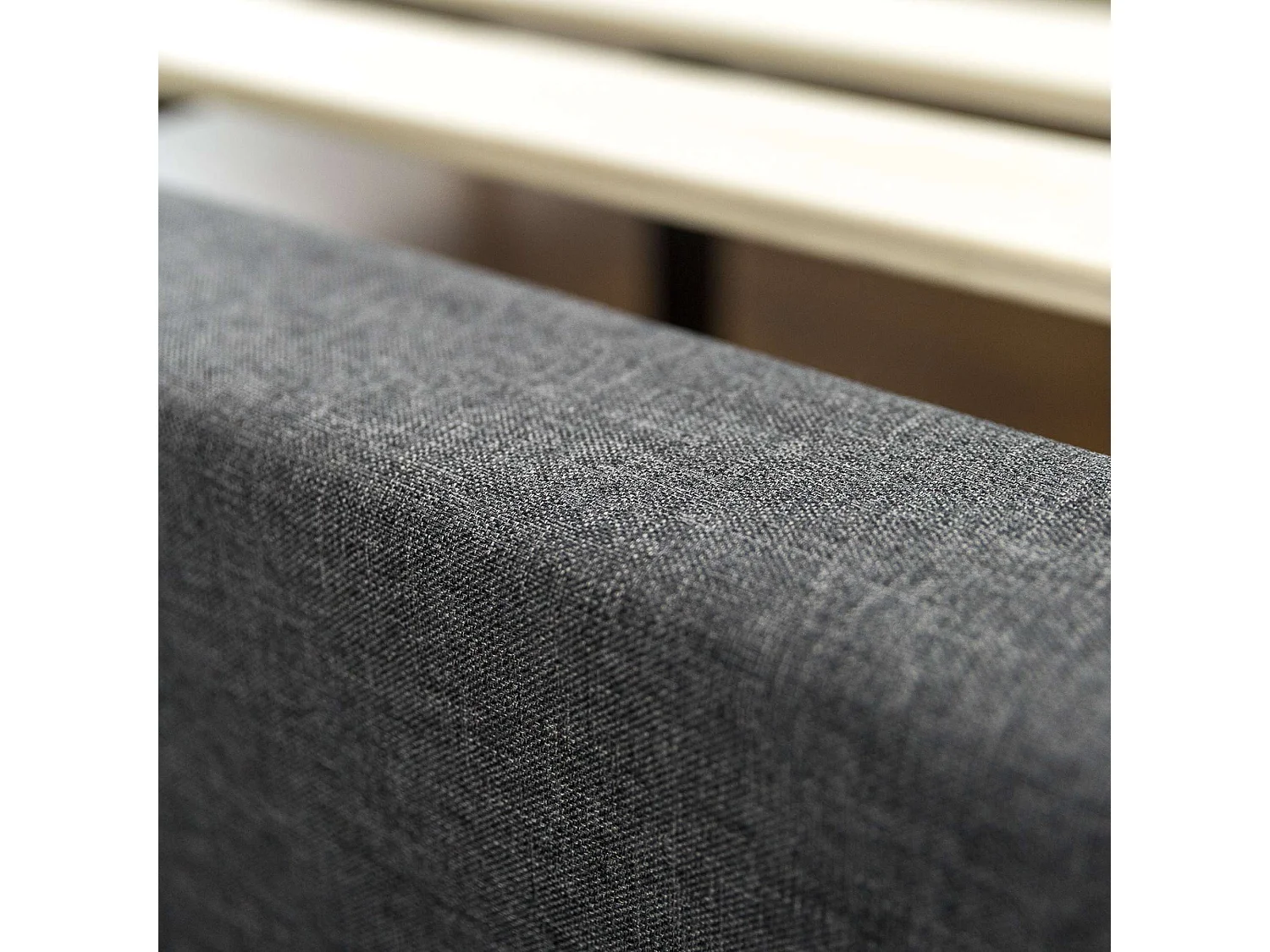 Zinus Dachelle bett 180x200cm - Höhe 31cm - Gepolstertes plattform bettgestell - Dunkelgrau