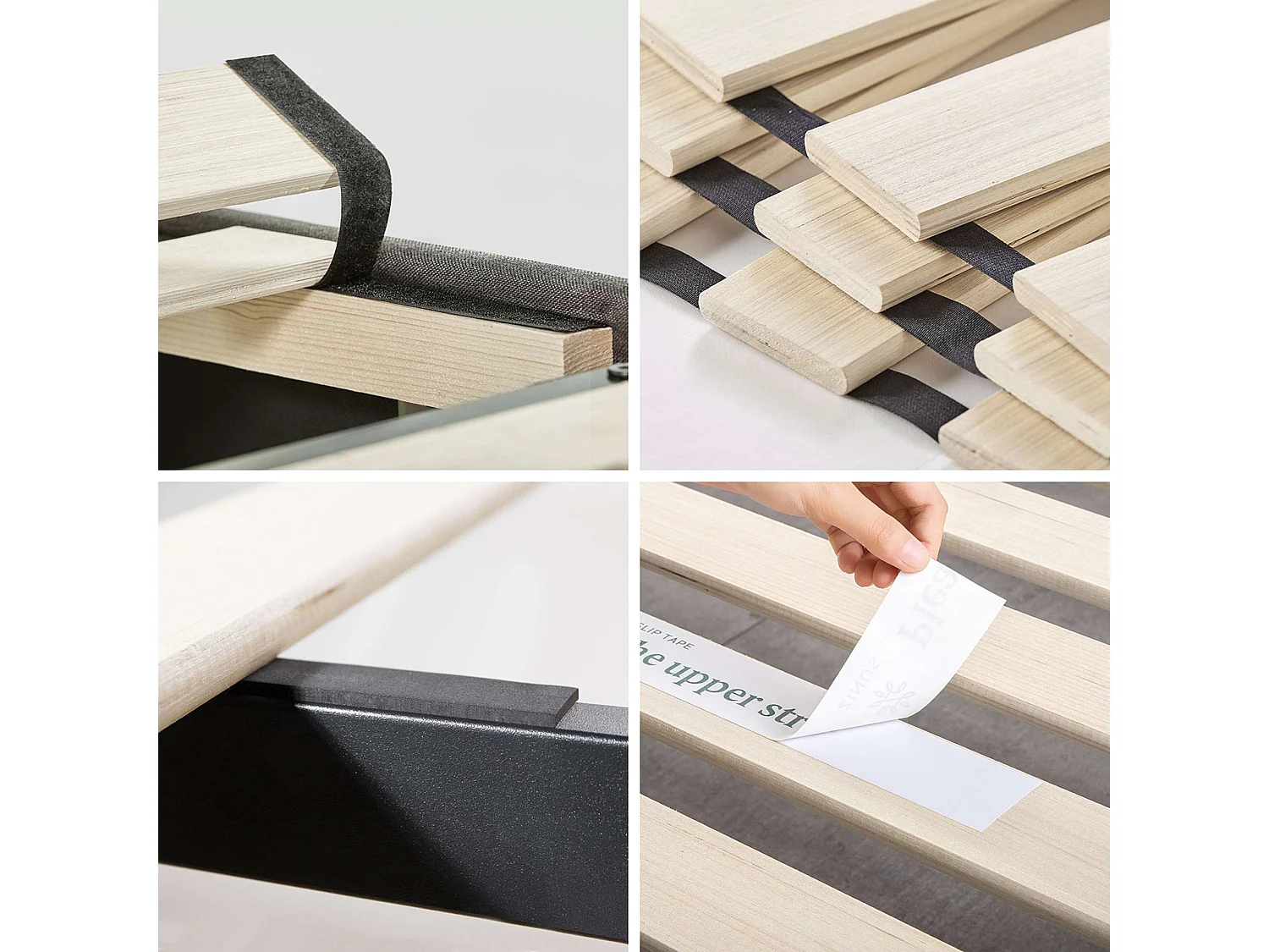 Zinus Dachelle bett 180x200cm - Höhe 31cm - Gepolstertes plattform bettgestell - Dunkelgrau